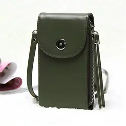 Дизайн Для женщин Сумки корейский мини-сумка сумки сотовый телефон простой маленький Crossbody сумки Повседневное дамы щитка сумка Зеленый
