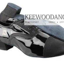 Новинка; черные лакированные атласные латинский бальный танец; качественные мужские туфли для танго вечерние туфли; свадебные туфли;