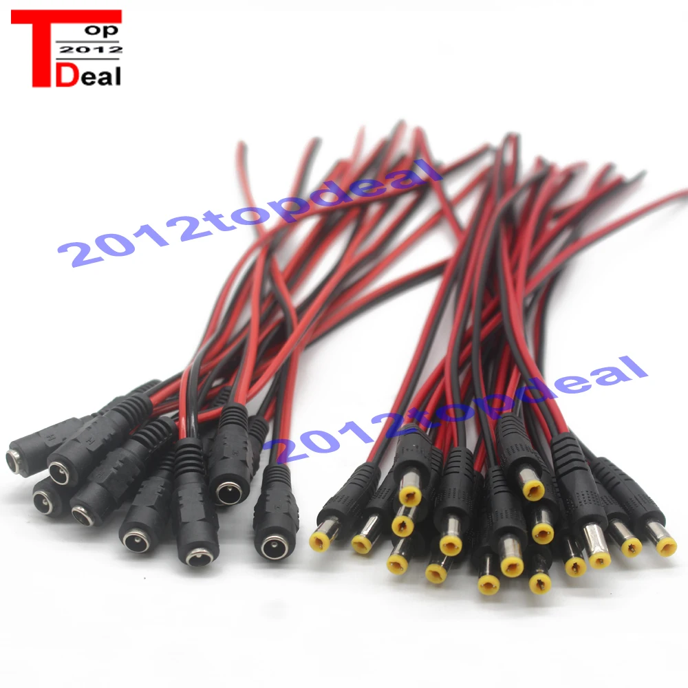 

10 pcs 5.5 * 2.1mm Male DC Power Plug CCTV Cable Connector PSU 12 V CABLE Jack