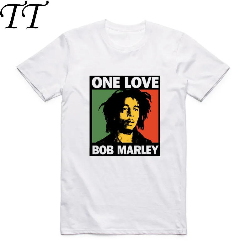 

Asian Size Men Women Printing Bob Marley Fashion T-shirt O-Neck Short Sleeves Jamaica singer Reggae Rastafari T-shirt HCP4118