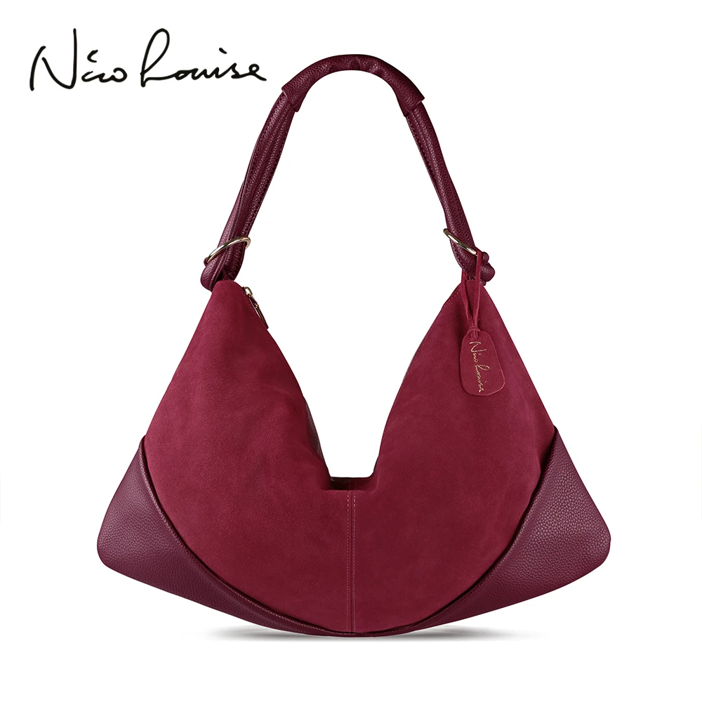 

Women Handbags Real Suede Leather Shoulder Bag Ladies Fashion Hobo Bags Casual Leisure Shopping Sac A Main Femme Bolsos Mujer