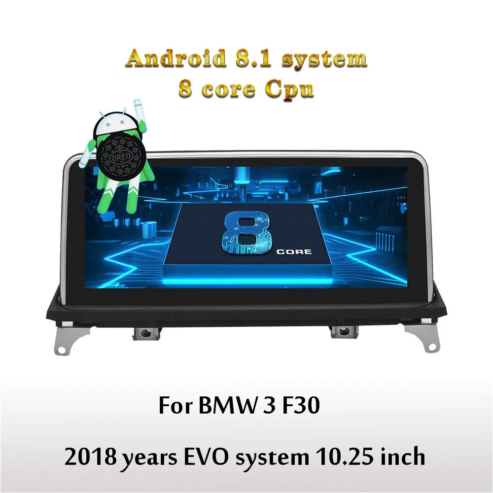 Best android 8.1 8 core IPS radio gps navigation multimediea For BMW 3 F30 2013-2018 NBT EVO system 10.25 inch auto dvd player 4