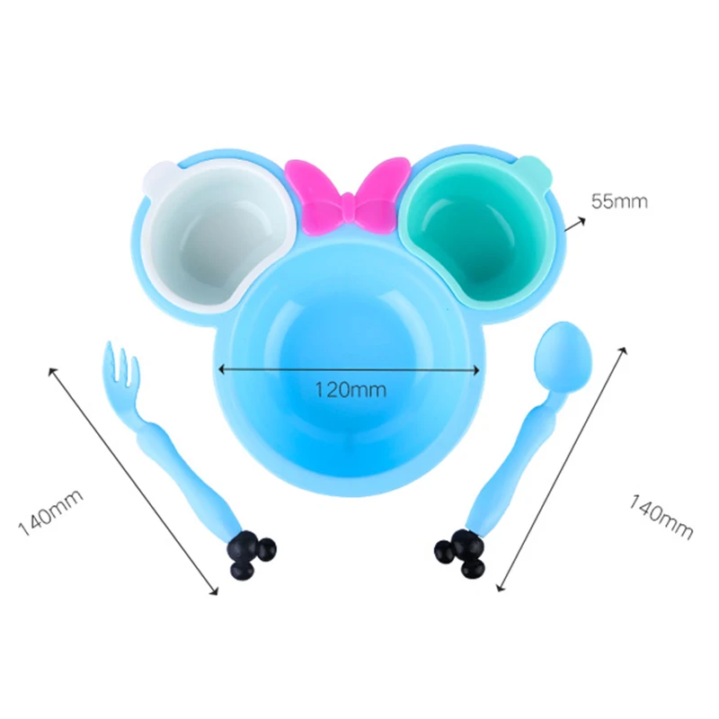 5 шт./компл. симпатичная детская одежда для девочек с героями мультфильмов Еда посуда для детей с суповую тарелку, производство Китай для детей ясельного возраста, посуда для кормления c изображением животных, из детские, для малышей тренировочные чаша ложка Вилка