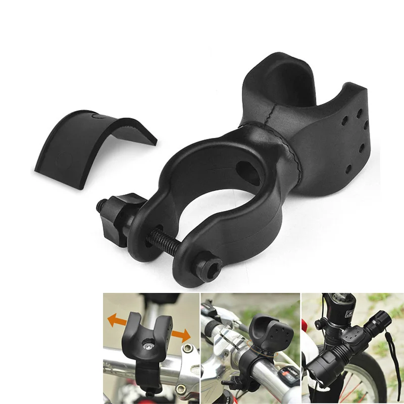 High Quality Universal Bike Flashlight LED Torch Mount Clip 360 Degree Rotation Cycling Clip Clamp Bicycle Light Holder VE