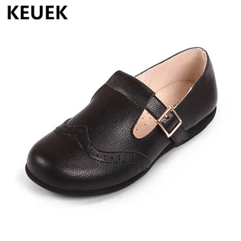 

New Spring/Autumn Girls Leather Shoes Baby Princess Cow Split Moccasins Toddler Student Breathable Kids Children Shoes 041