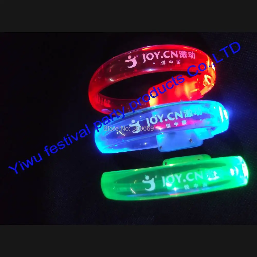 

LED Flash Color Changing Party Club Stage Bracelet lots customized logo