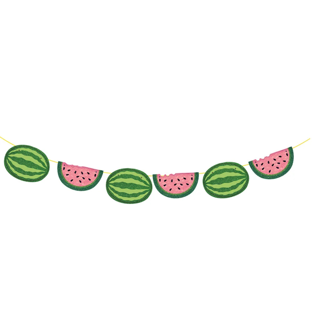Лето ананас, арбуз дракон фрукты чашки пластины флаг арбуз вставка для торта фото папка летние праздничные вечерние украшения - Цвет: 1pc flag