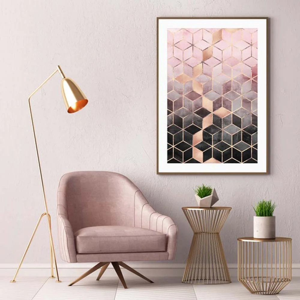 Geometric Poster Three Dimensional Canvas Painting Nordic Posters and