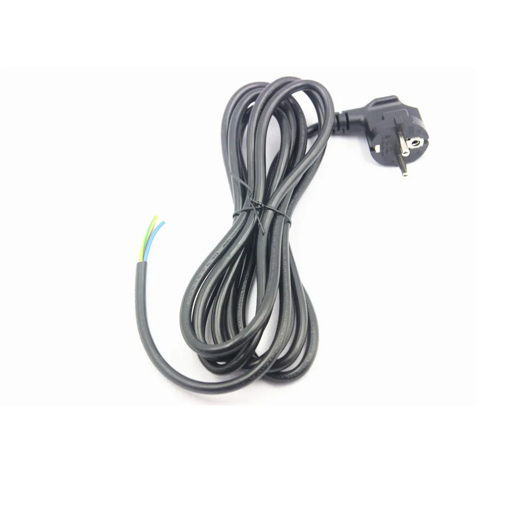 

50pcs/lot 3M High Quality EU Plug AC Power Cord Cable For Laptop AC Cable EU Plug 3M Bare Cable Tail For Computer Power Laptop