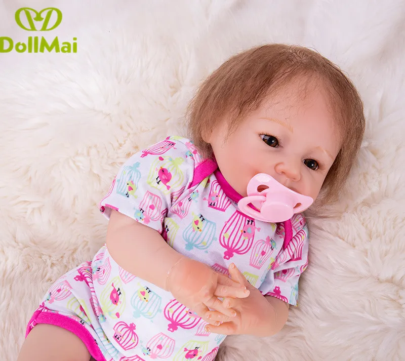 

18"46cm silicone reborn baby dolls real baby alive newborn girl soft dolls for children gift bebes reborn oyuncak bebek