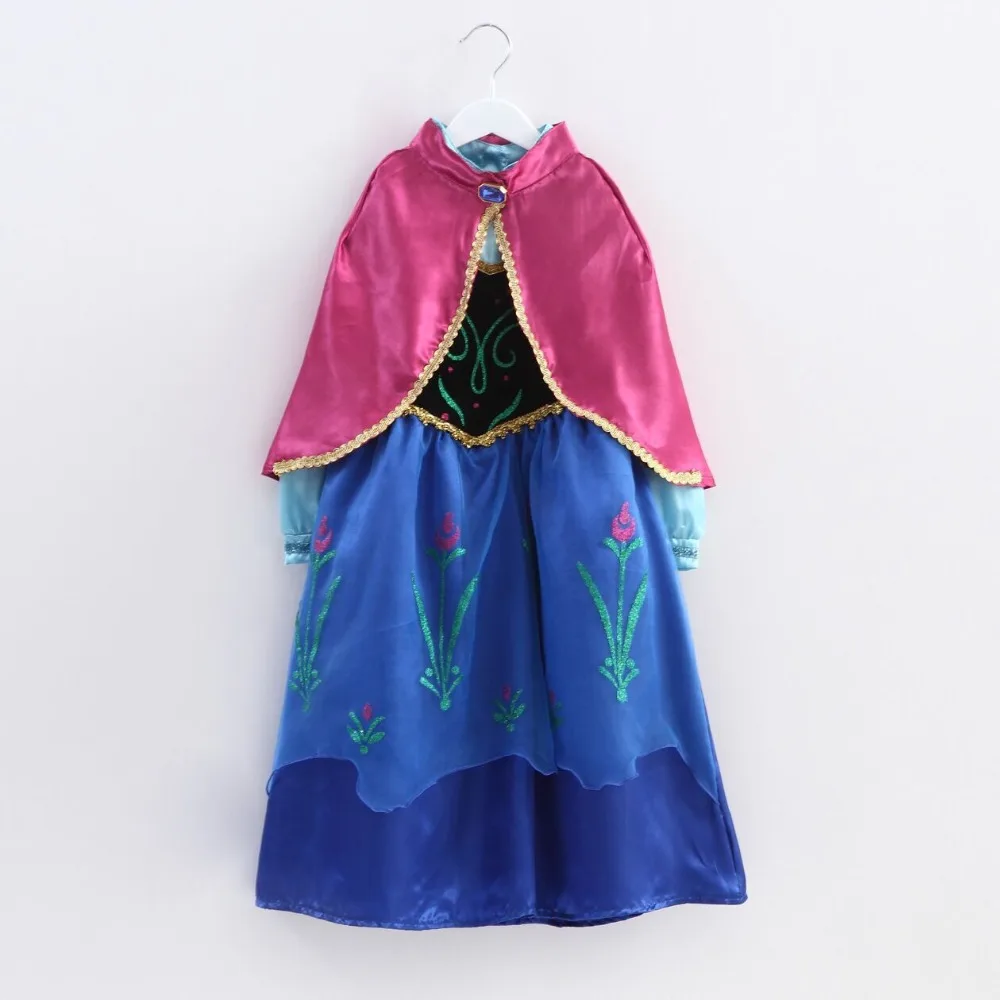 AD Принцесса Анна платье Обувь для девочек костюм Костюмы детский Замороженные Костюмы