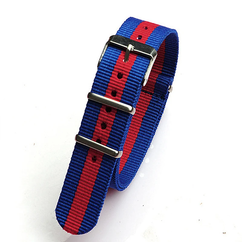 Retail 18mm blue red blue Sport nato fabric watch band straps