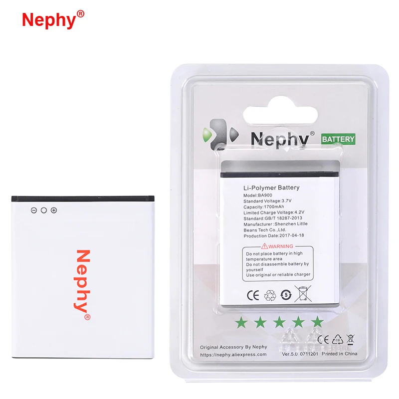 

Nephy Origin BA900 Battery For Sony Xperia TX GX LT29i J ST26i Sh36 L C2105 C2104 E1 M C2004 C2005 C1904 C1905 Phone accumulator