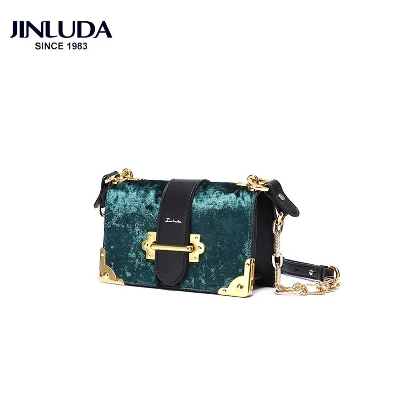 JINLUDA Chained сумки 2018 новый модный однотонный мягкий чехол винтажная бархатная