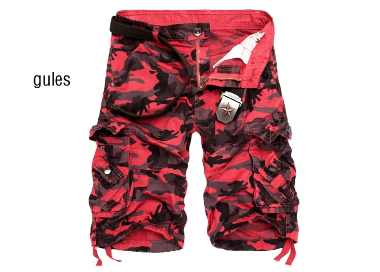 Camouflage Loose Cargo Shorts Men 2022 Summer Military Camo Short Pants Homme Cargo Shorts US size black casual shorts