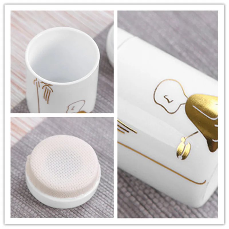 Компактный портативный герметичный чайник белый керамический контейнер для хранения порошка сушеные гайки банки для конфет контейнер для крупы Органайзер банок