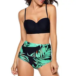 2019 сексуальные женские Бандаж с высокой талией бикини набор одежда для купания пляжный купальный костюм Монокини купальники женское