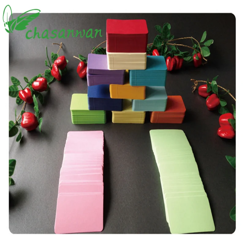 

100Pc Message Card Cowhide Color Blank Card Handmade DIY Greeting Cards Painting Bookmark and Note for DIY Postcards Tarjetero,Q