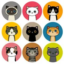 180 шт./лот, милый кот и Бонни, бумажная упаковка для печенья, наклейка на заказ, клейкая, крафт-печать, наклейка на свадьбу, посылка, этикетка