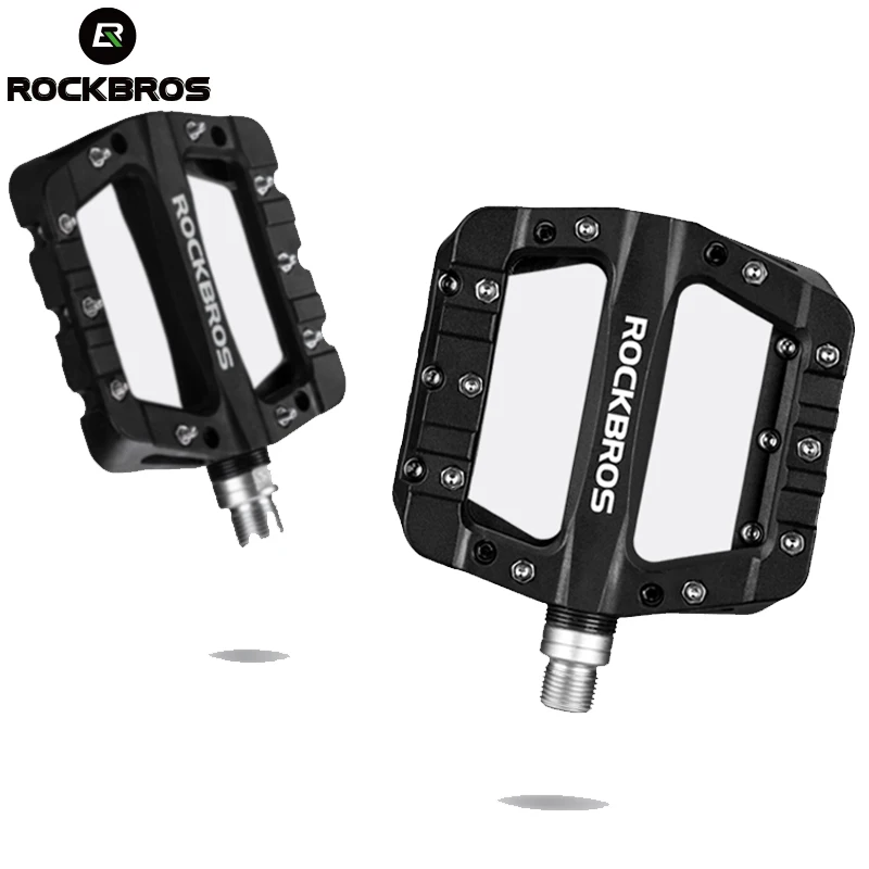 

ROCKBROS MTB Ultralight Seal Bearings Nylon Cycling Bicycle Bike Pedals Durable Widen Area Anti-Slip Pedals Bicycle Bike Parts
