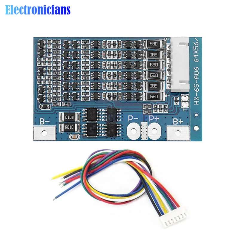 6S 22,2 V 25,2 V Защитная плата для литиевых батарей 18650 Li-Ion Lipo защита от избыточного заряда BMS функция баланса