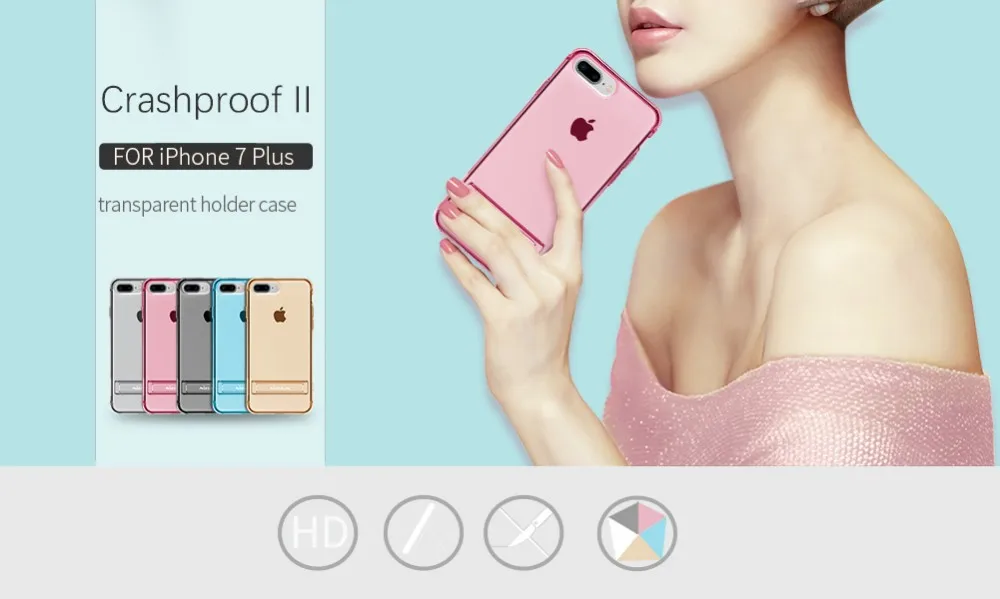 Чехол NILLKIN для iphone 7, защитный чехол для мобильного телефона, чехол-подставка, держатель для iphone 7, протектор, ТПУ, задняя крышка для iphone 7 plus
