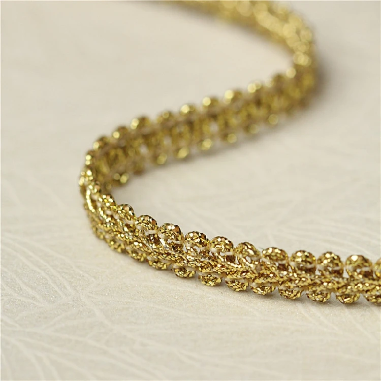 

20M/lot Gold silver word with lace accessories ribbon DIY handmade sewing fabric clothing side material window width 0.9CM A1394