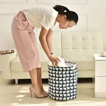 

Dirty Clothes Basket Waterproof Canvas Sheets Laundry Laundry Storage Folding Storage Box 40 * 35cm Home Accessories C#