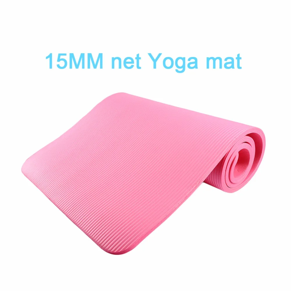 15mm Pink Non slip Yoga Mat NBR Thicken Soft Yoga Pad Gym Fitness Mat