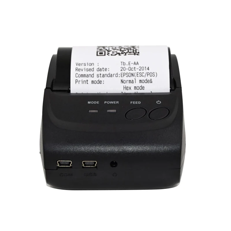 Imprimante détiquettes thermique USB Mini imprimante détiquettes portable TEROW de 58 mm avec impression haute vitesse faible bruit compatible avec les commandes dimpression ESC/POS Set-5890K 