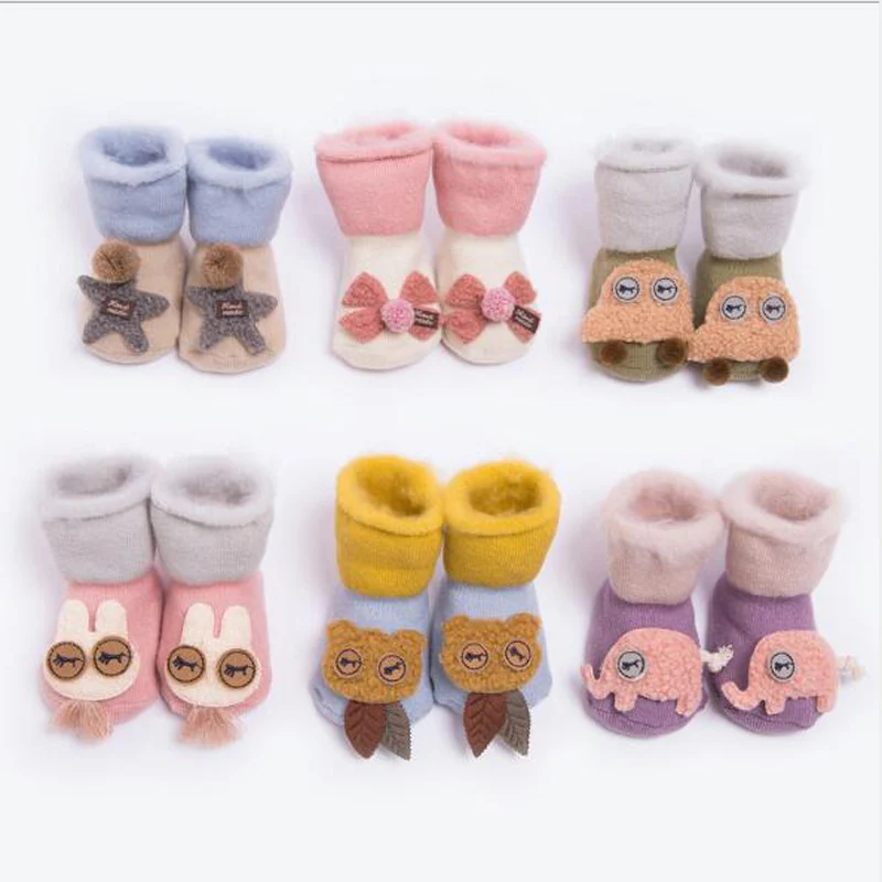 

Baby Terry Socks Warm Winter Thick Newborn Cotton Boys Girls Cute Toddler Socks Infant Animal Funny Sock