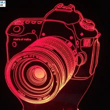 Светодиодный светильник для развлекательной камеры, 3D лампа, USB лампа, сенсорный RGB, 7 цветов, сменный стол, ночник, прикроватный светодиодный светильник