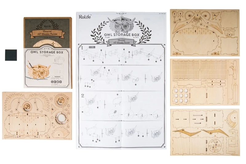 Robotime 10 Kinds DIY 3D Wooden Animal&Building Puzzle Game Assembly Toy Gift for Children Kids Adult Model Kits TG207