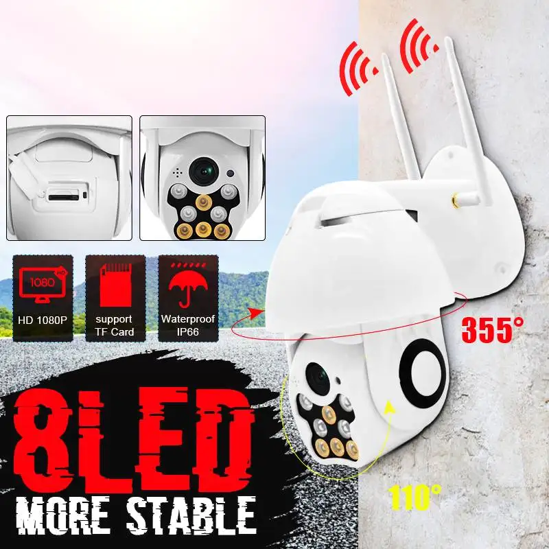 

1080P Cloud Storage Wireless PTZ IP Camera Speed Dome CCTV Security Cameras Outdoor ONVIF Two Way Audio P2P Camera WIFI