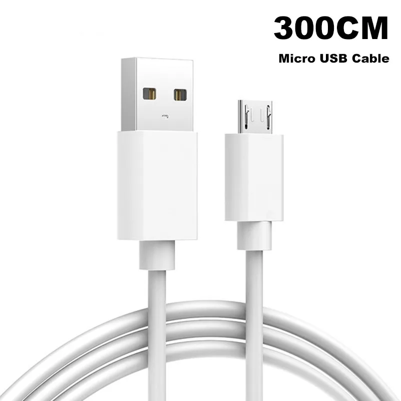 Micro USB кабель AFC быстрое зарядное устройство для samsung Xiaomi Redmi Note 6 5 5A pro huawei Android USB кабель для передачи Данных Планшет usb зарядный шнур - Тип штекера: 300cm Cable