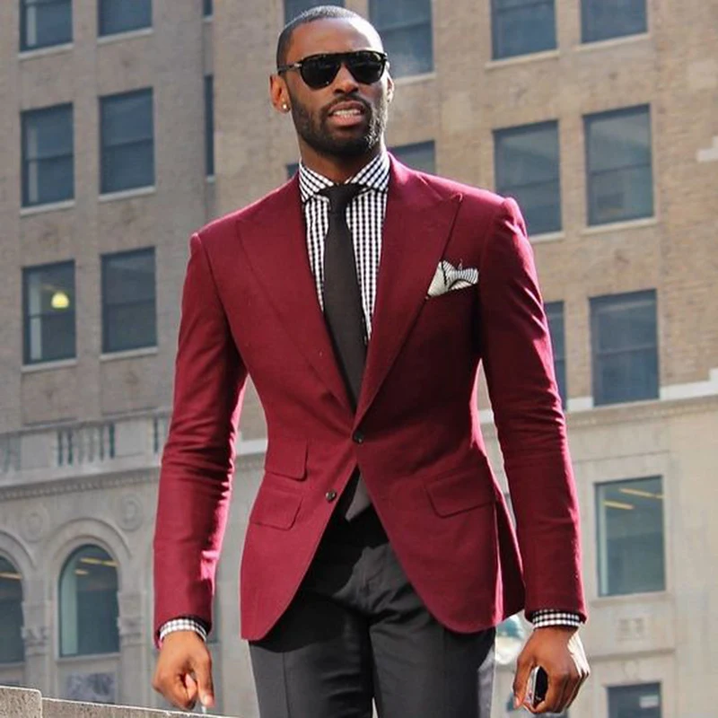 Costume Homme font b men b font font b suit b font 2017 Red Homens blazer