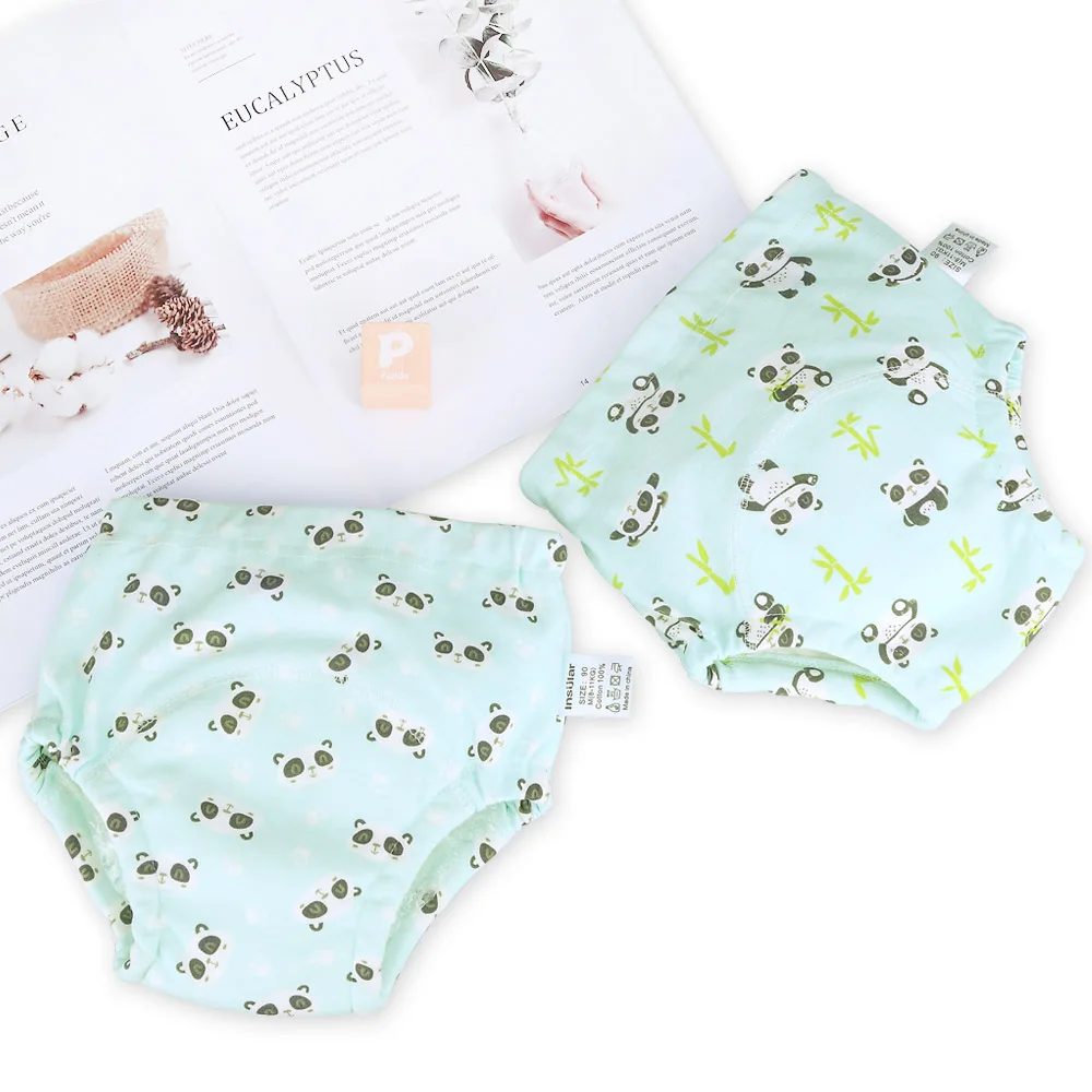 4 шт., хлопковые 4-слойные водонепроницаемые Многоразовые моющиеся тренировочные штаны для малышей, тканевый подгузник, трусики - Цвет: Group 2