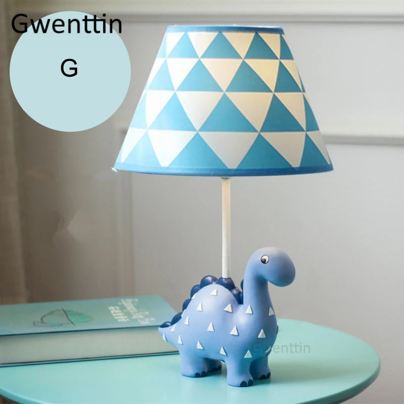 Настольная лампа с динозавром из мультфильма для детской комнаты, прикроватная настольная лампа для мальчиков и детей, светодиодный светильник-подставка, светильник для дома - Цвет абажура: G