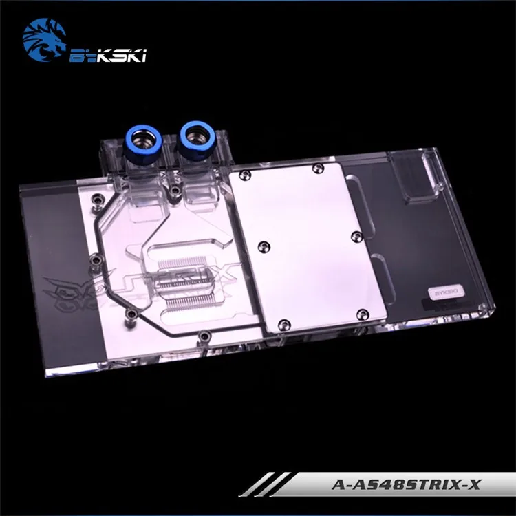 BYKSKI Water Block use for ASUS ROG STRIX RX590 / RX480-O8G-GAMING / RX470Video Card Full Cover Gra