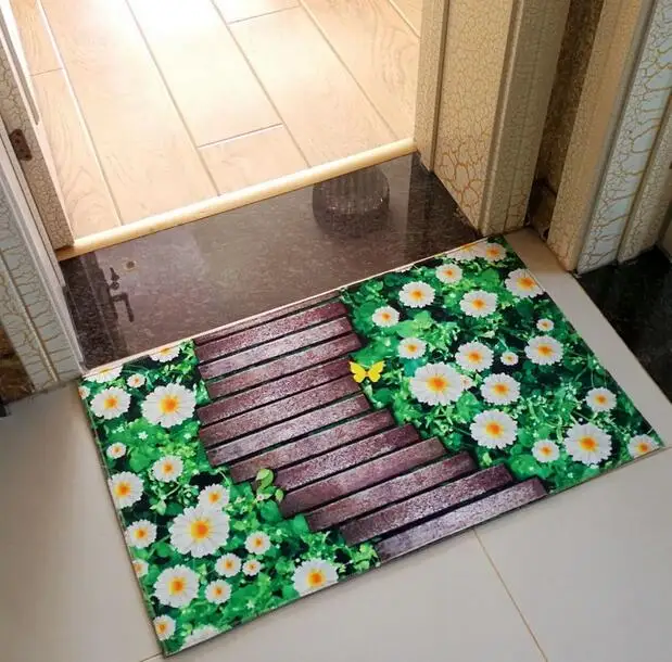 3D Creative Door Mat plant printing Carpet Hallway Carpets for Bedroom Living Room Tea Table Rugs Kitchen Bathroom Antiskid Mats - Image 4