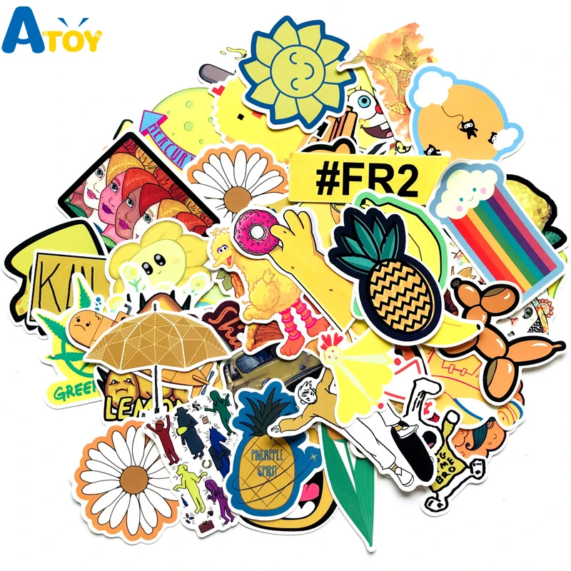 

70 Pcs PVC Waterproof Cute Graffiti Sticker For Scooter Bike Skateboard Suitcase Laptop Book Car Sticker Toys Children Stickers