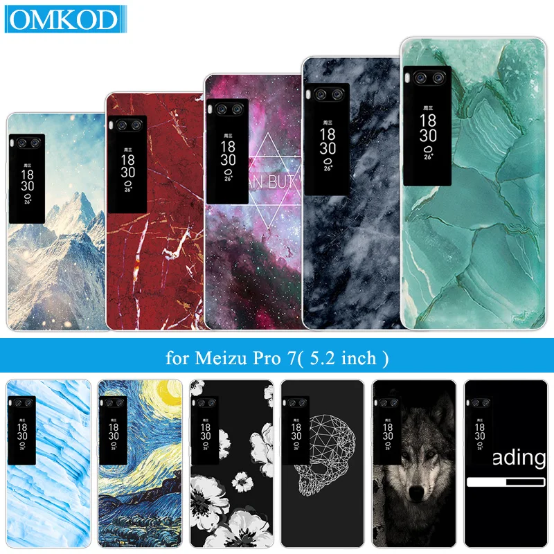 

For Meizu Pro 7 Soft Silicone Slim TPU Marble Back Cover Protective Ultra Thin Fundas 5.2 inch For Meizu Pro 7 PRO7 Phone Cases
