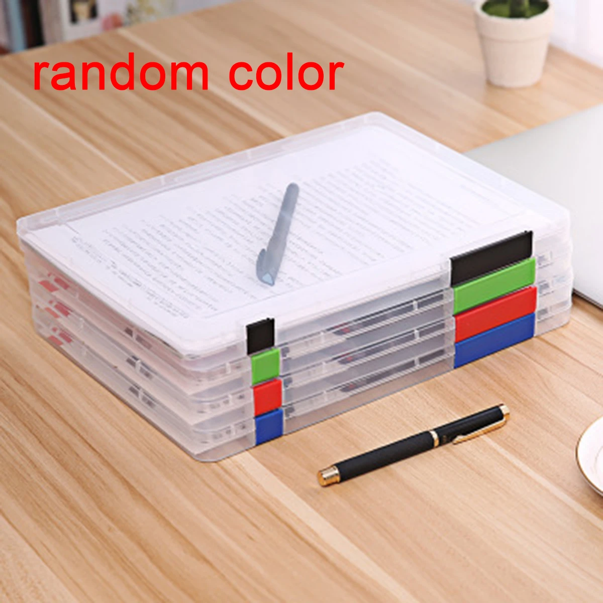 JX-LCLYL New A4 Plastic Files Document Case Storage Box Holder Organizer Office School