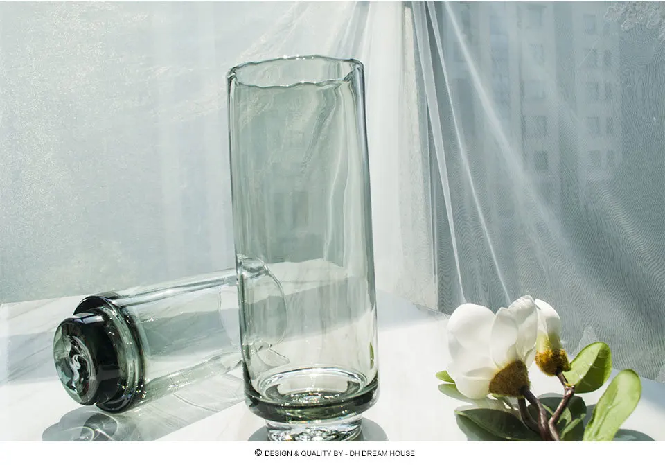 flor cilindro vaso com boca ondulada decoração
