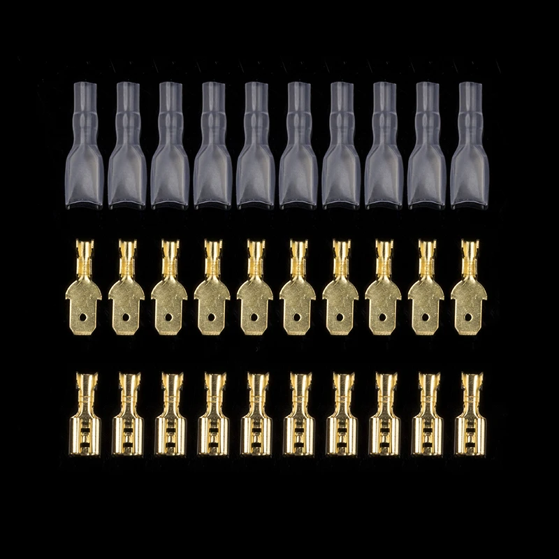 200PCS/100Pairs Female Male Spade Crimp Terminals Sleeve Wire Wrap Connector 4.8mm Wire Connector Kit 200PCS/100Pairs Female Male Spade Crimp Terminals Sleeve Wire Wrap Connector 4.8mm Wire Connector Kit