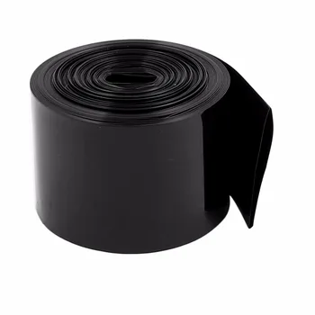 

Uxcell Hot Sale1PCS 30mm Flat Width 2.2M Length PVC Heat Shrink Tube Black for 18650 Battery Pack Insulation casing Heat shrink