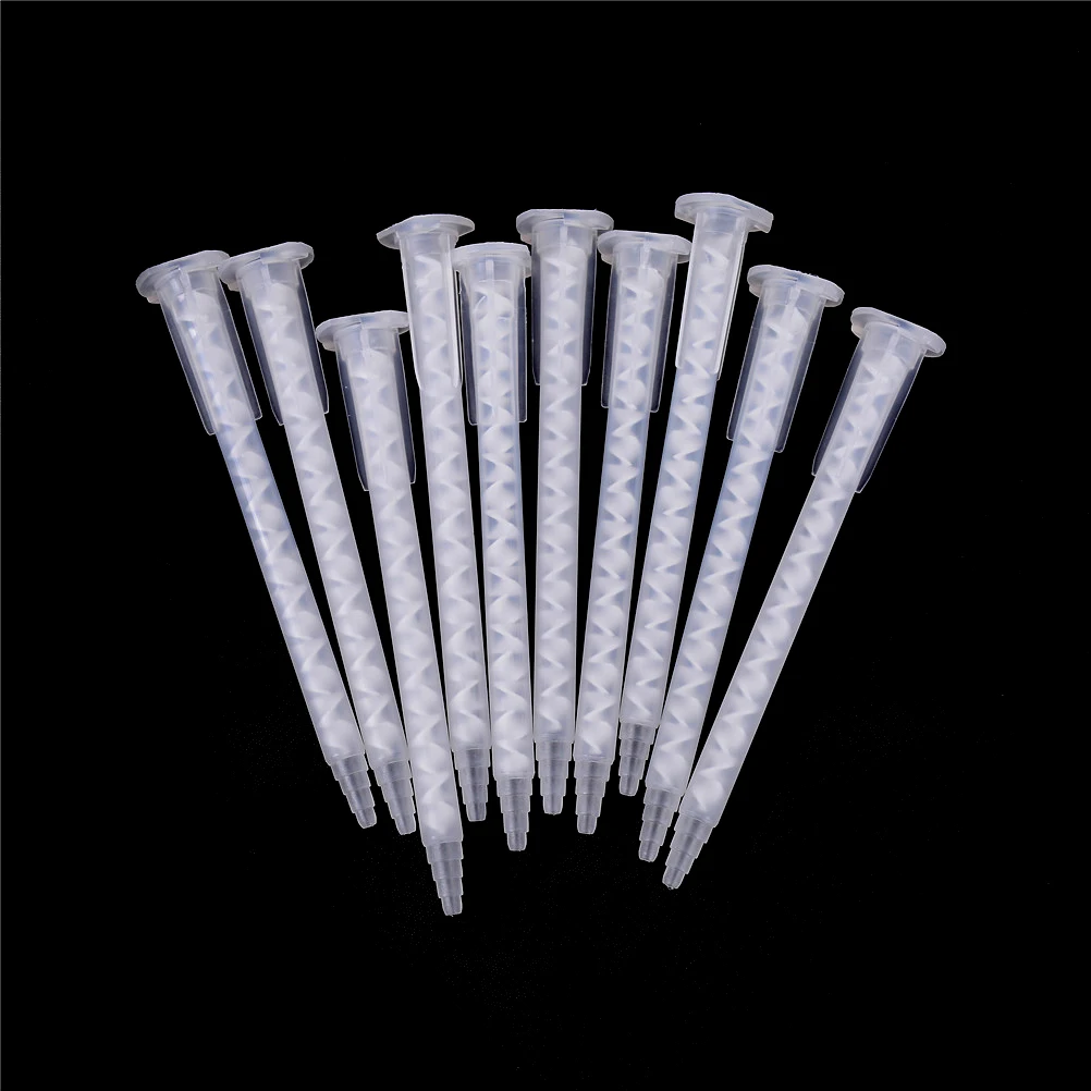 

10Pcs Epoxy Resin Polypropylene Mixing Tube Nozzle Tool Dispenser Static Mixer Nozzles AB Glue Mixing Head MA5.4-17S