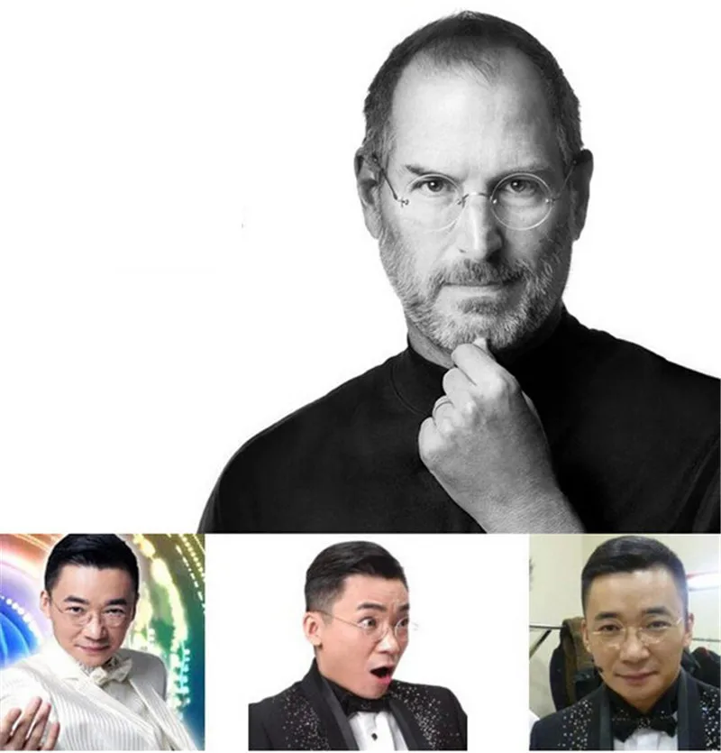 10 шт./лот, новинка, Steve Jobs, звездный стиль, ультра-светильник, память, титановая оправа, очки без оправы, близорукость, оптические очки, оправа, мужские очки