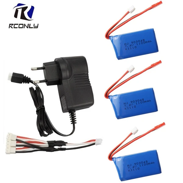 7,4 V 1100mAh 903048 Li-Po Батарея вертолет для WLtoys A949 A959 A969 A979 V912 V913 V353 k929 V262 L959 T23 T55 F45 4 шт./лот - Цвет: Светло-серый