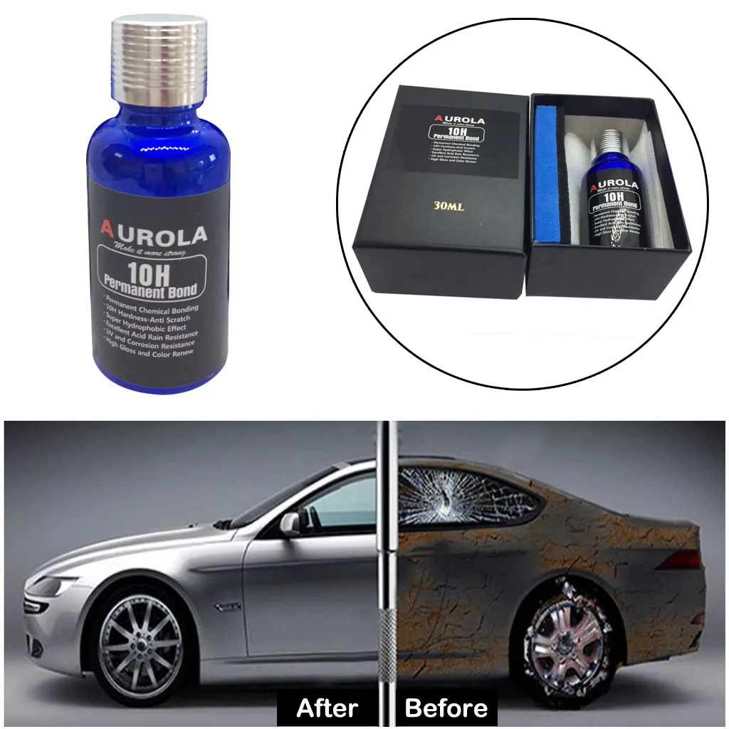 

Franchise 2019 Car Multi-Purpose Brilliaire Ceramic Coat 30ML 10H Nano Hydrophobic Glass Coating Set Paint Scratch Repair Agent